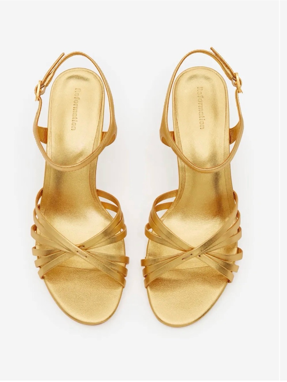 Paloma Heeled Sandal in Vintage Gold - Picture 2 of 9